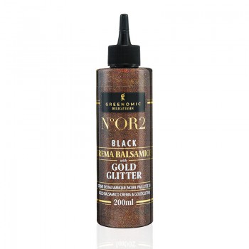 Crema Balsamico Black mit Gold Glitter