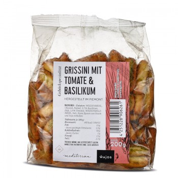 Grissini mit Tomate und Basilikum